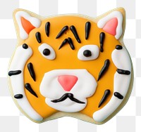 PNG Tiger dessert cookie icing. AI generated Image by rawpixel.