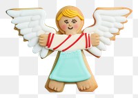 PNG Angel figurine cookie toy. AI generated Image by rawpixel.