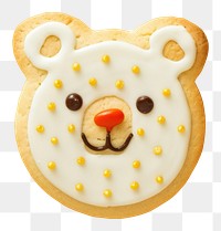 PNG Bear character cookie icing dessert. AI generated Image by rawpixel.