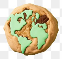 PNG Earth cookie food confectionery. AI generated Image by rawpixel.