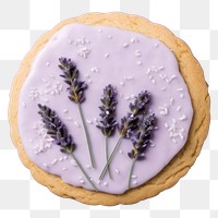PNG Lavender cookie flower icing. AI generated Image by rawpixel.