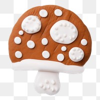 PNG Mushroom cookie gingerbread dessert. AI generated Image by rawpixel.