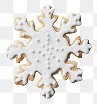 PNG Snow flake icing dessert cookie. AI generated Image by rawpixel.
