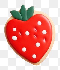 PNG Strawberry cookie food confectionery. AI generated Image by rawpixel.