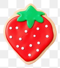 PNG Strawberry cookie dessert fruit. AI generated Image by rawpixel.