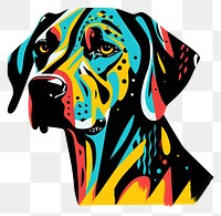 PNG Memphis design of dog art graphics painting.