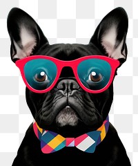 PNG Memphis design of minimal dog background bulldog animal canine.