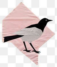 PNG  Simple fabric textile illustration minimal of a bird pattern animal art.