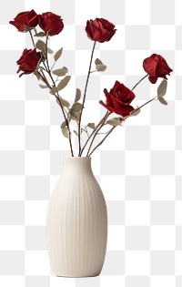 PNG  Dried red rose flower vase plant. AI generated Image by rawpixel.