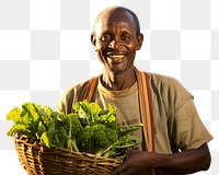 PNG African man doing farm outdoors smiling adult