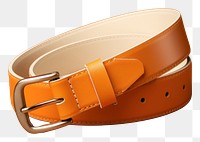 PNG  Blank leather belt mockup buckle orange background accessories.