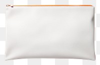 PNG  Pouch mockups handbag white orange background.
