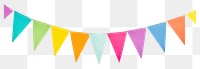 PNG Stacked small party flags white background celebration creativity.
