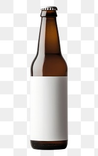 PNG Beer bottle packaging mockup drink lager condensation.