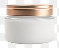 PNG Cosmetic jar mockup white background container pottery.