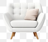 PNG Armchair mockup furniture white gray
