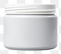 PNG Glossy shoe polish cream jar mockup gray drinkware container.