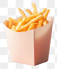 PNG Fries box mockup food freshness ketchup.