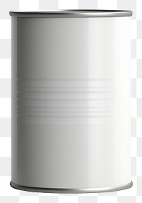 PNG Tin can with pull tab mockup white gray container.
