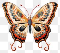 PNG The butterfly in embroidery style pattern animal insect.