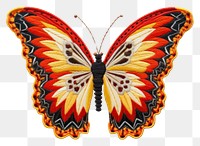 PNG Butterfly in embroidery style pattern animal insect.