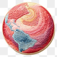 PNG The planet in embroidery style pattern creativity dishware.