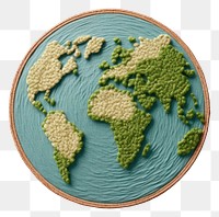 PNG The planet in embroidery style pattern topography circle.