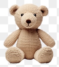 PNG The teddy bear in embroidery style textile plush toy.