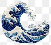PNG The wave in embroidery style pattern art creativity.