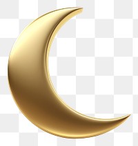 PNG Minimal crescent moon nature gold white background.