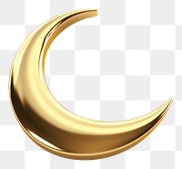PNG A crescent moon gold white background electronics.