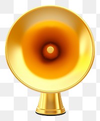 PNG A megaphone icon gold white background electronics.