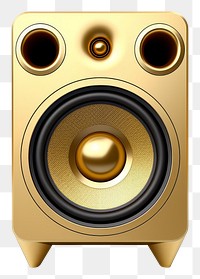PNG A speaker icon electronics gold white background.
