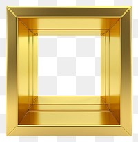 PNG A square shape gold white background technology.