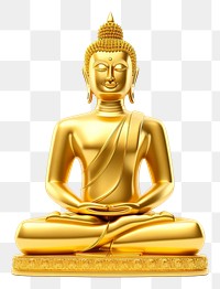 PNG Buddhist gold white background representation.
