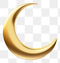 PNG Crescent moon gold white background electronics.