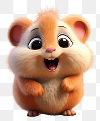 PNG  Hamster cartoon rodent mammal AI generated Image by rawpixel
