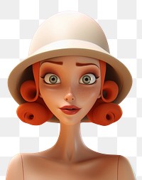 PNG  Human female cartoon doll toy. AI generated Image by rawpixel.