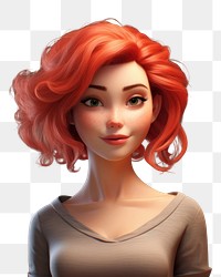 PNG  Human female cartoon adult wig. AI generated Image by rawpixel.