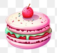 PNG  Macaron dessert food cake. AI generated Image by rawpixel.