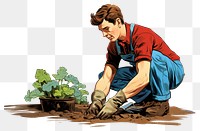 PNG  Person gardening planting outdoors adult. AI generated Image by rawpixel.