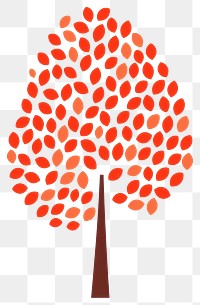 PNG Red leaves tree outdoors pattern plant.