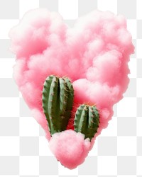 PNG Cactus cloud plant heart.
