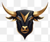 PNG Modern bull vector logo animal mammal wildebeest.