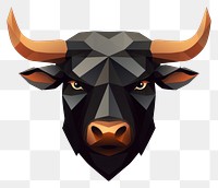 PNG Cute bull vector logo buffalo cattle animal.
