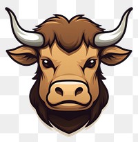PNG Cute bull vector logo livestock buffalo cattle.
