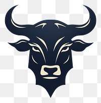 PNG Vintage bull vector logo buffalo animal mammal.