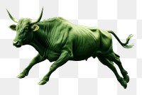 PNG Bull Run Euphoria green livestock wildlife. AI generated Image by rawpixel.