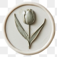 PNG Seal Wax Stamp tulip icon flower plant art.