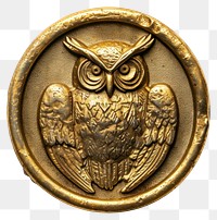 PNG Seal Wax Stamp graduated owl gold pendant locket